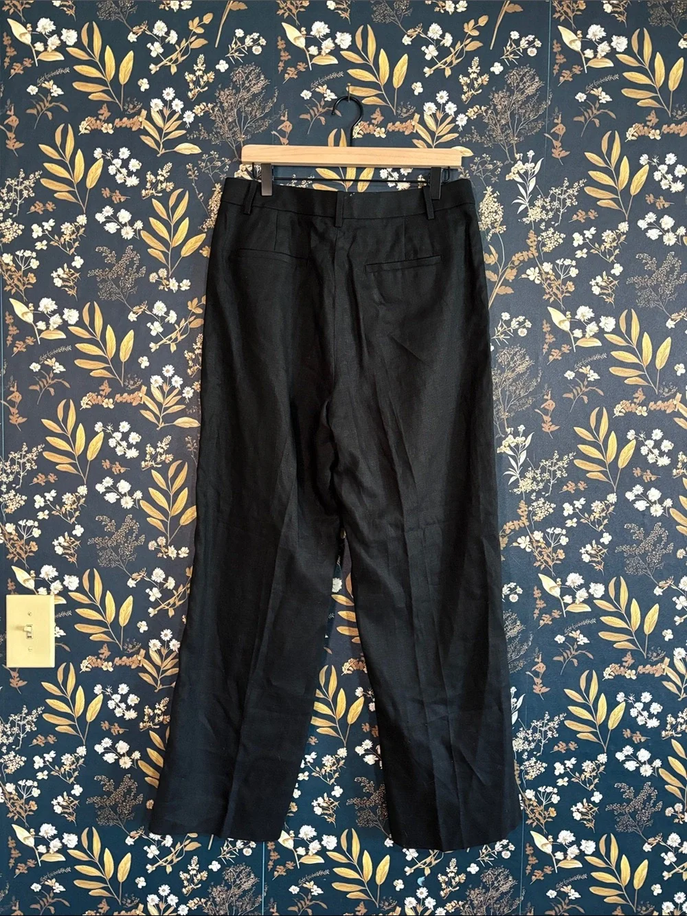 Banana Republic Linen Black Women’s Trousers Dress Pants Straight Leg Size 10
